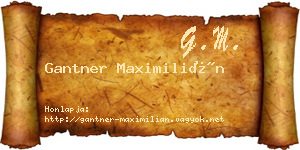 Gantner Maximilián névjegykártya